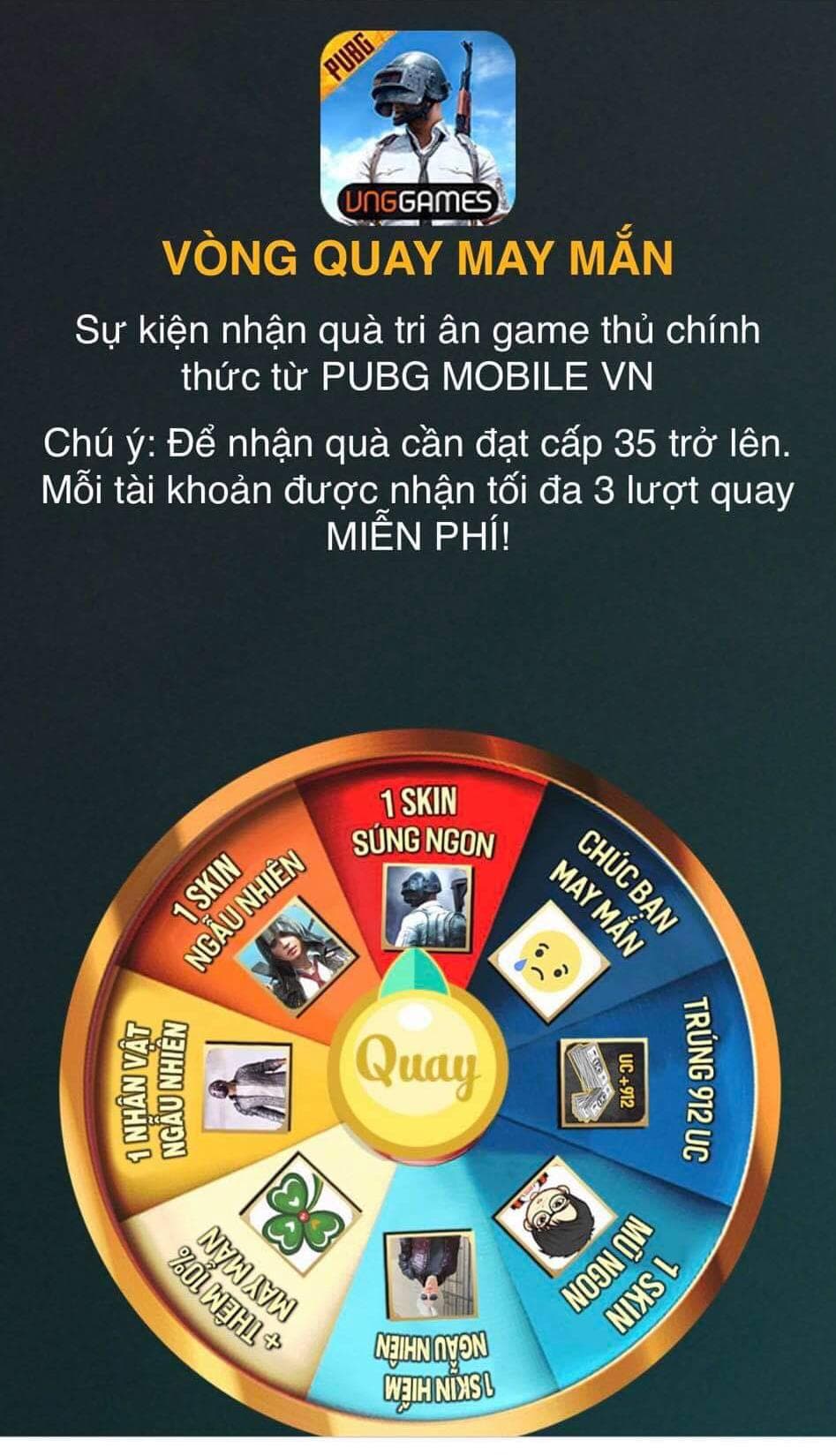 Source code vòng quay may mắn game PUBG