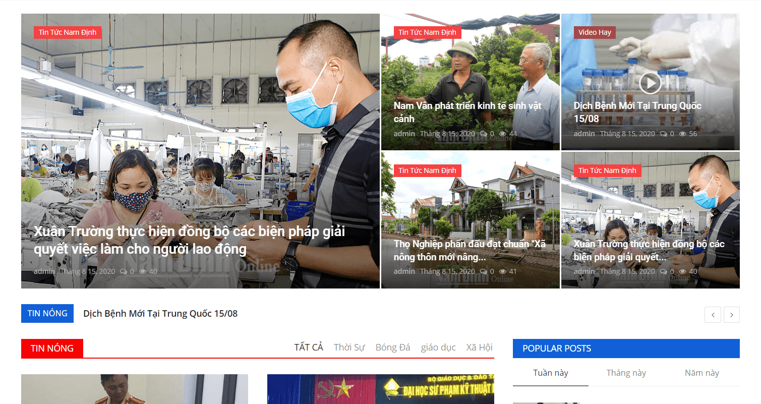 Source code website đọc báo, tin tức tiếng việt 2022