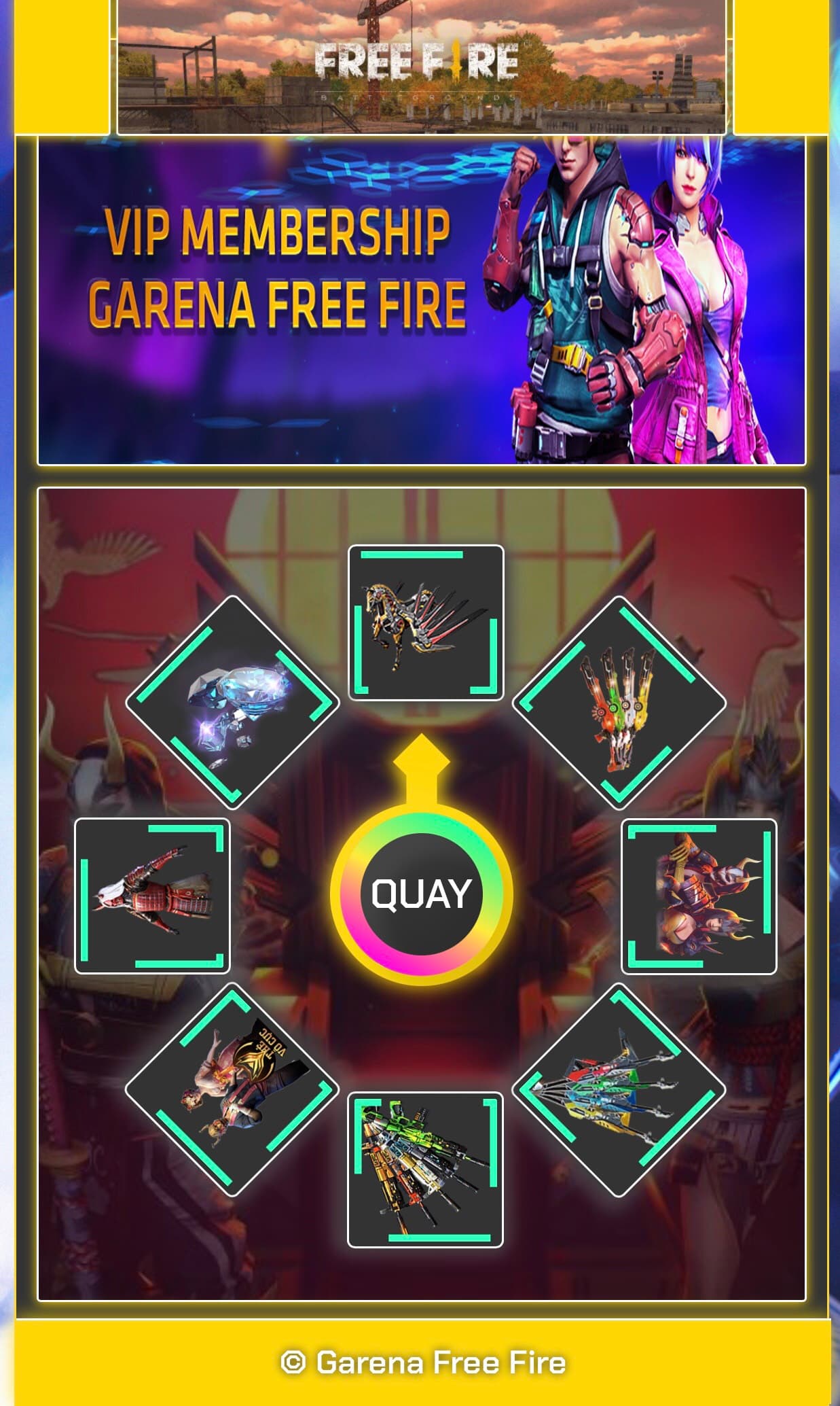 Source code vòng quay may mắn game Freefire